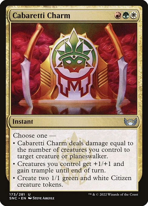 Cabaretti Charm, carta Magic di tipo Instant illustrata da Steve Argyle