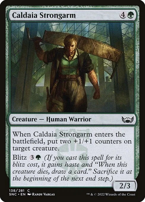 Caldaia Strongarm, carta Magic di tipo Creature — Human Warrior illustrata da Randy Vargas