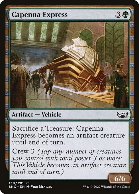 Capenna Express, carta Magic di tipo Artifact — Vehicle illustrata da Viko Menezes