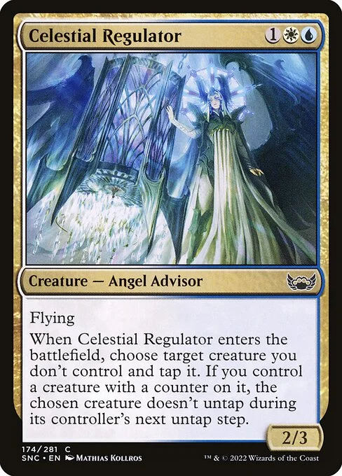 Celestial Regulator, carta Magic di tipo Creature — Angel Advisor illustrata da Mathias Kollros