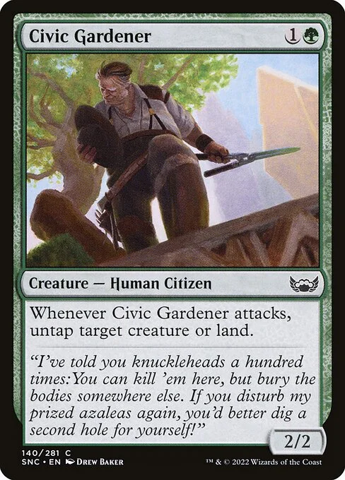 Civic Gardener, carta Magic di tipo Creature — Human Citizen illustrata da Drew Baker