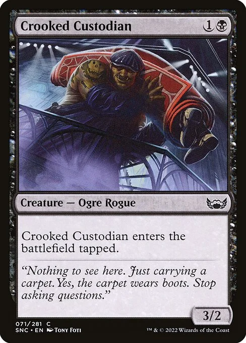 Crooked Custodian, carta Magic di tipo Creature — Ogre Rogue illustrata da Tony Foti