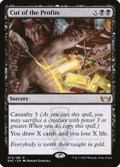 Cut of the Profits, carta Magic di tipo Sorcery illustrata da Donato Giancola