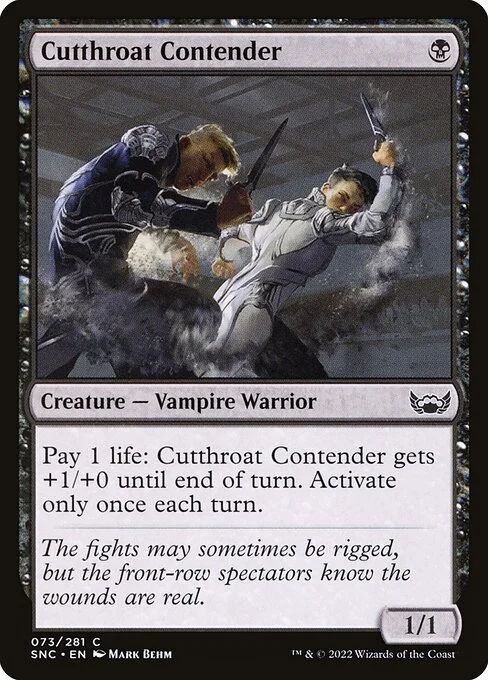 Cutthroat Contender, carta Magic di tipo Creature — Vampire Warrior illustrata da Mark Behm
