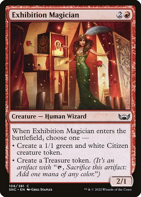 Exhibition Magician, carta Magic di tipo Creature — Human Wizard illustrata da Greg Staples