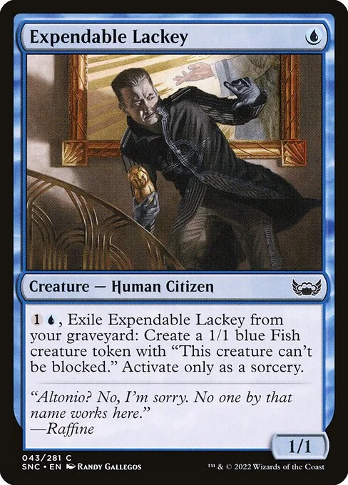 Expendable Lackey, carta Magic di tipo Creature — Human Citizen illustrata da Randy Gallegos