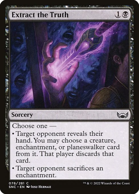 Extract the Truth, carta Magic di tipo Sorcery illustrata da Josu Hernaiz