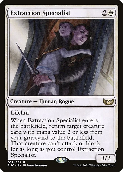 Extraction Specialist, carta Magic di tipo Creature — Human Rogue illustrata da Irina Nordsol