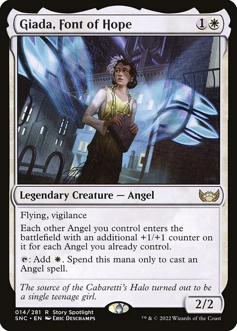 Giada, Font of Hope, carta Magic di tipo Legendary Creature — Angel illustrata da Eric Deschamps