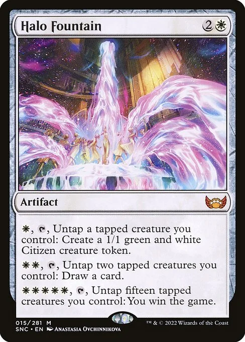 Halo Fountain, carta Magic di tipo Artifact illustrata da Anastasia Ovchinnikova