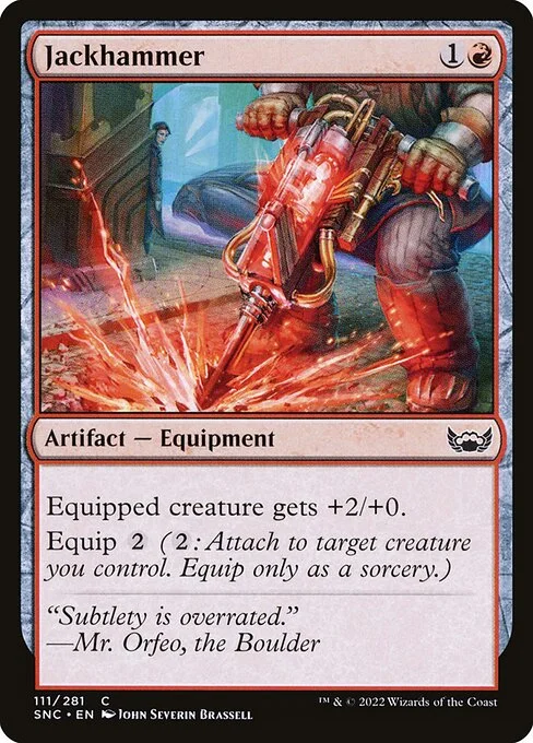 Jackhammer, carta Magic di tipo Artifact — Equipment illustrata da John Severin Brassell