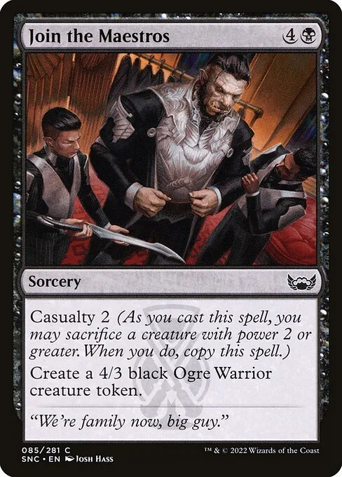 Join the Maestros, carta Magic di tipo Sorcery illustrata da Josh Hass