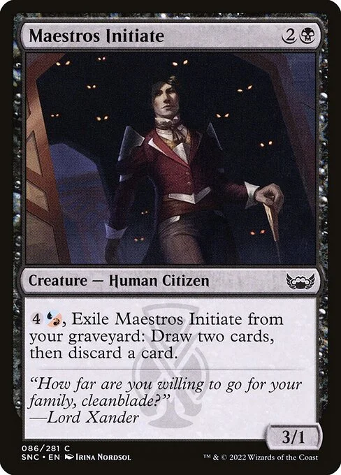 Maestros Initiate, carta Magic di tipo Creature — Human Citizen illustrata da Irina Nordsol