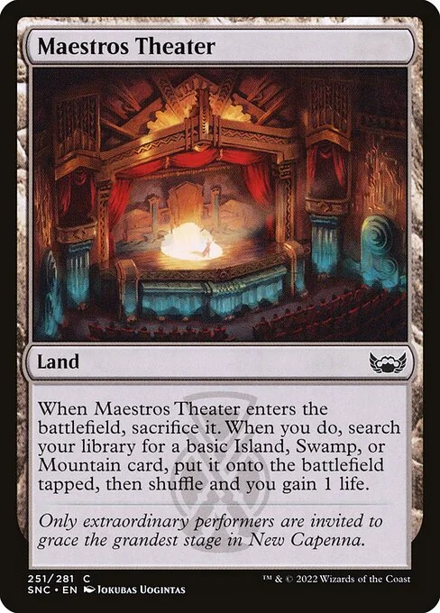 Maestros Theater, carta Magic di tipo Land illustrata da Jokubas Uogintas