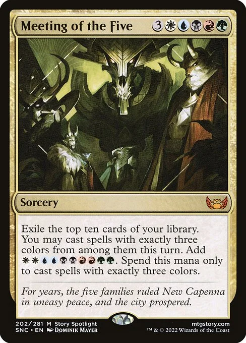 Meeting of the Five, carta Magic di tipo Sorcery illustrata da Dominik Mayer