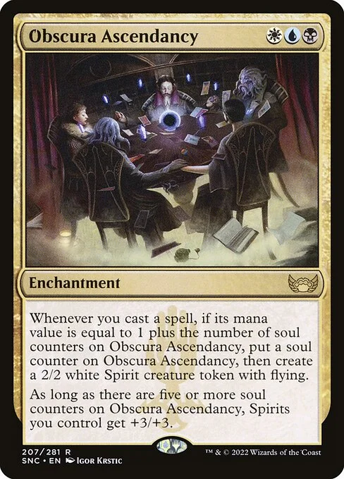 Obscura Ascendancy, carta Magic di tipo Enchantment illustrata da Igor Krstic