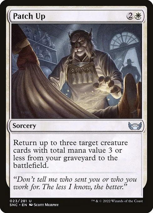 Patch Up, carta Magic di tipo Sorcery illustrata da Scott Murphy