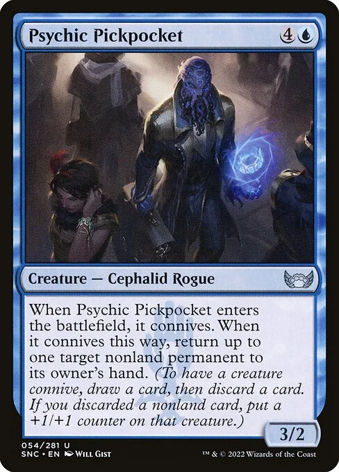 Psychic Pickpocket, carta Magic di tipo Creature — Octopus Rogue illustrata da Will Gist