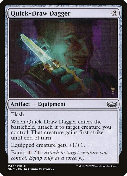 Quick-Draw Dagger, carta Magic di tipo Artifact — Equipment illustrata da Ovidio Cartagena