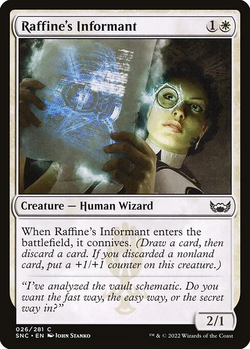 Raffine's Informant, carta Magic di tipo Creature — Human Wizard illustrata da John Stanko