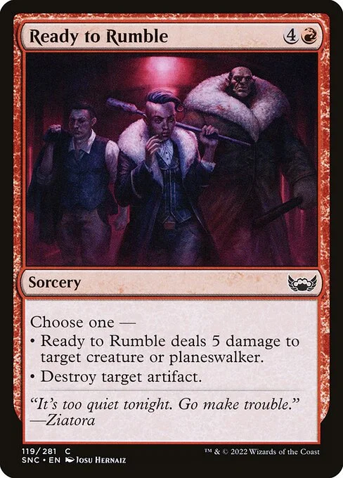 Ready to Rumble, carta Magic di tipo Sorcery illustrata da Josu Hernaiz