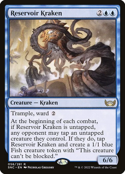 Reservoir Kraken, carta Magic di tipo Creature — Kraken illustrata da Nicholas Gregory