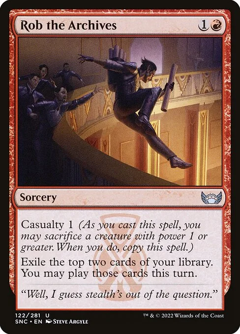 Rob the Archives, carta Magic di tipo Sorcery illustrata da Steve Argyle