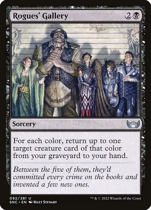 Rogues' Gallery, carta Magic di tipo Sorcery illustrata da Matt Stewart