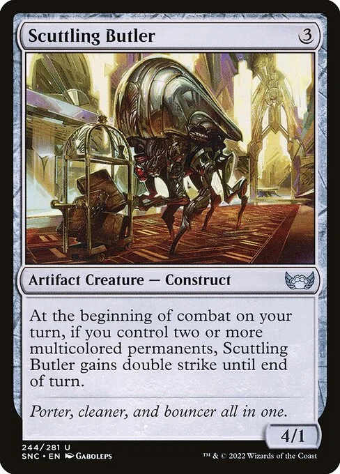 Scuttling Butler, carta Magic di tipo Artifact Creature — Construct illustrata da Gaboleps