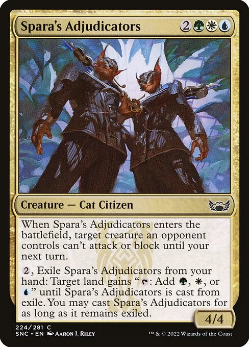 Spara's Adjudicators, carta Magic di tipo Creature — Cat Citizen illustrata da Aaron J. Riley