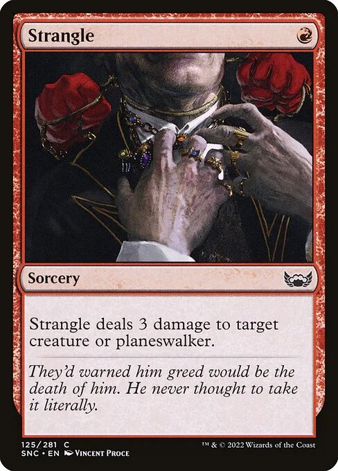 Strangle, carta Magic di tipo Sorcery illustrata da Vincent Proce