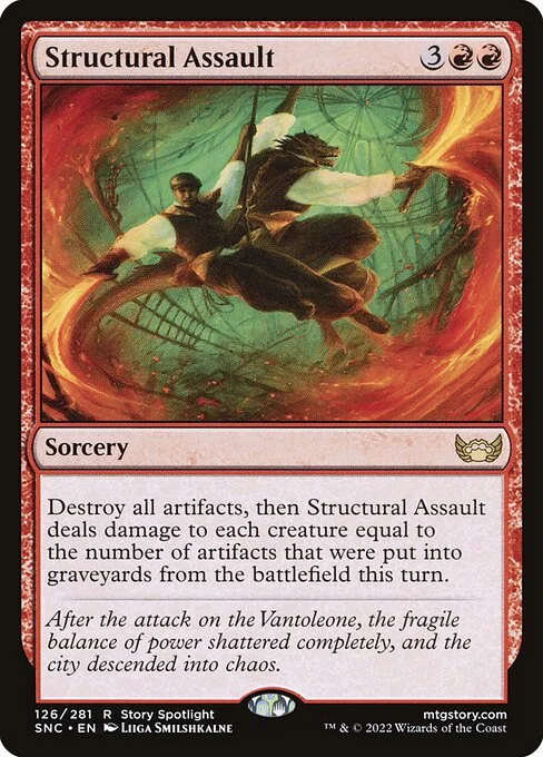 Structural Assault, carta Magic di tipo Sorcery illustrata da Liiga Smilshkalne