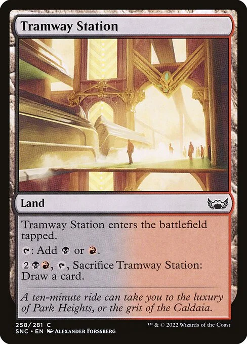 Tramway Station, carta Magic di tipo Land illustrata da Alexander Forssberg