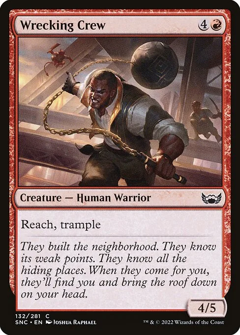 Wrecking Crew, carta Magic di tipo Creature — Human Warrior illustrata da Joshua Raphael
