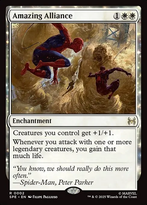 Amazing Alliance, carta Magic di tipo Enchantment illustrata da Filipe Pagliuso
