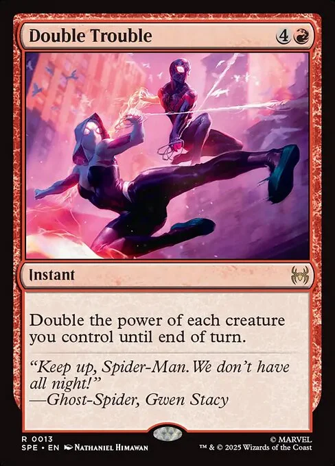 Double Trouble, carta Magic di tipo Instant illustrata da Nathaniel Himawan