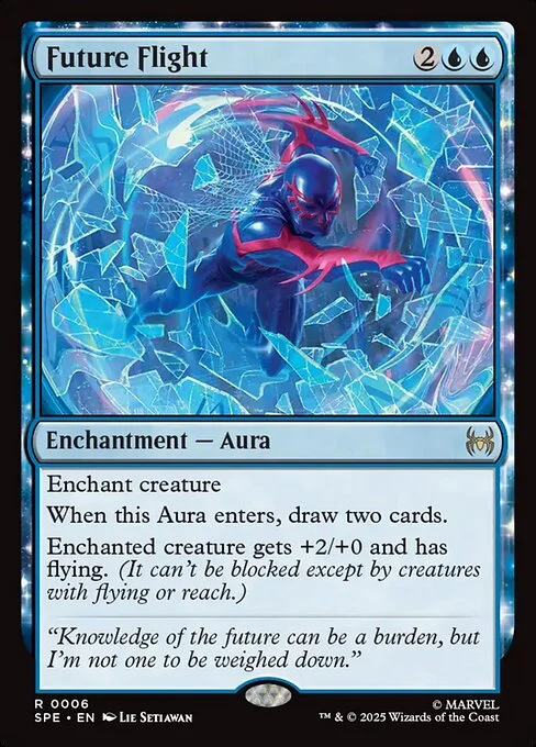 Future Flight, carta Magic di tipo Enchantment — Aura illustrata da Lie Setiawan