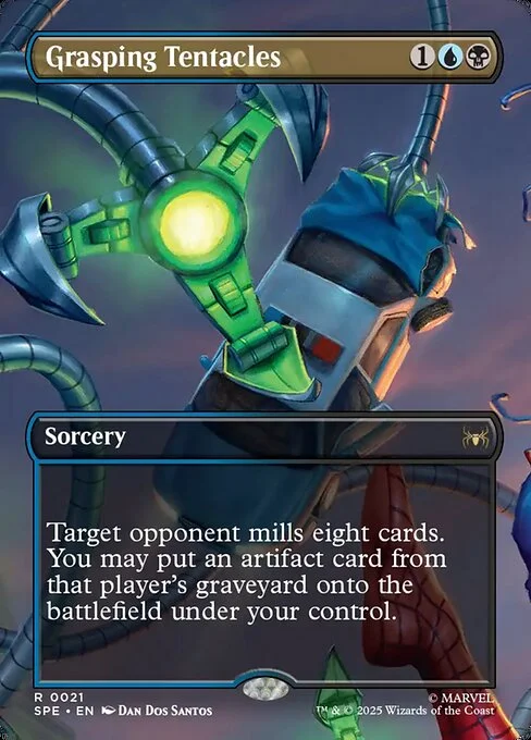 Grasping Tentacles, carta Magic di tipo Sorcery illustrata da Dan Dos Santos