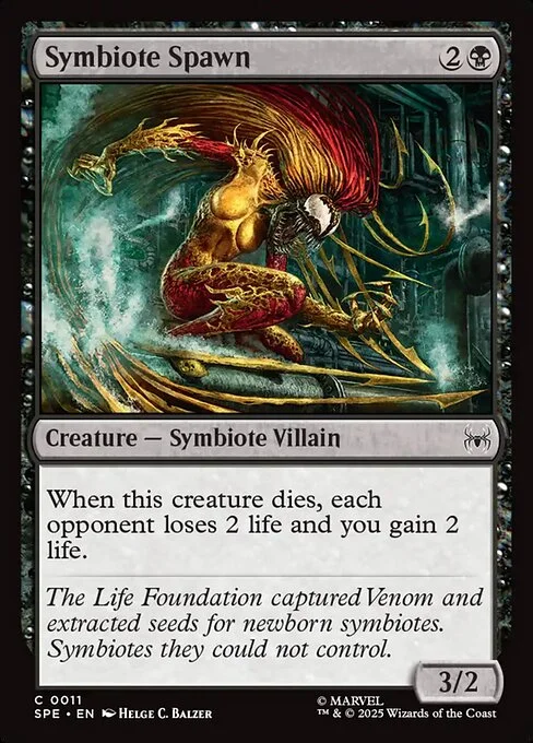 Symbiote Spawn, carta Magic di tipo Creature — Symbiote Villain illustrata da Helge C. Balzer