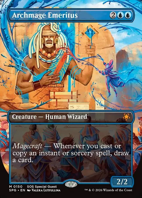 Archmage Emeritus, carta Magic di tipo Creature — Human Wizard illustrata da Valera Lutfullina