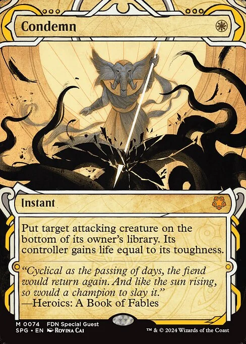 Condemn, carta Magic di tipo Instant illustrata da Rovina Cai