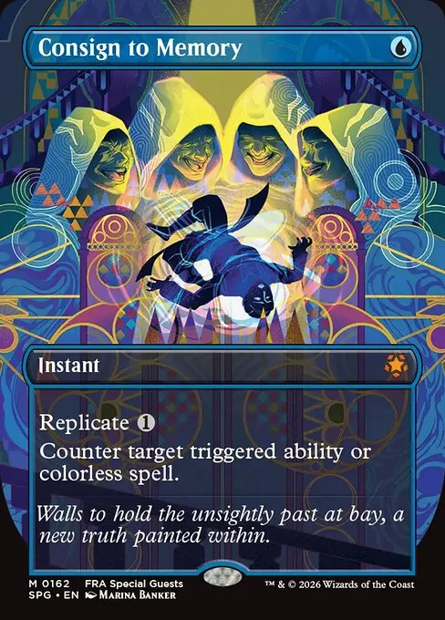 Consign to Memory, carta Magic di tipo Instant illustrata da Marina Banker