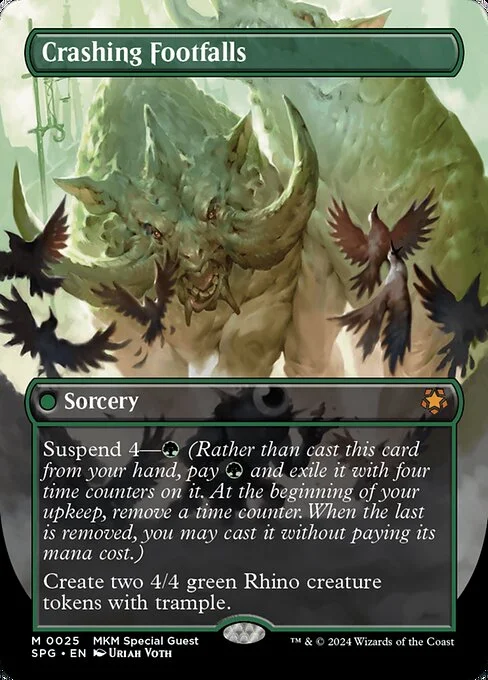 Crashing Footfalls, carta Magic di tipo Sorcery illustrata da Uriah Voth