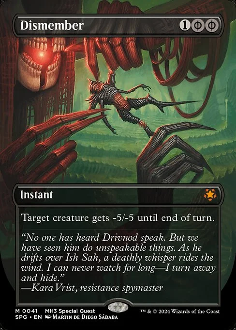 Dismember, carta Magic di tipo Instant illustrata da Martin de Diego Sádaba