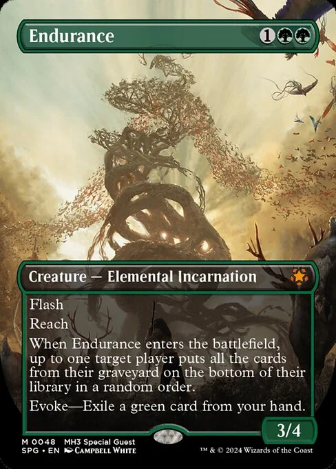 Endurance, carta Magic di tipo Creature — Elemental Incarnation illustrata da Campbell White