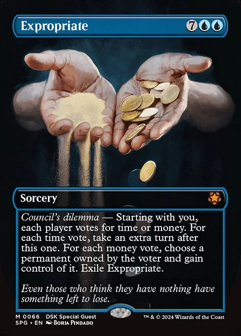 Expropriate, carta Magic di tipo Sorcery illustrata da Borja Pindado