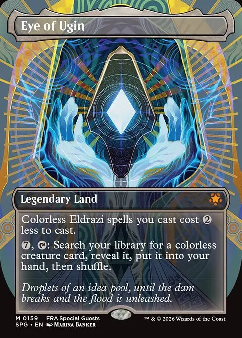Eye of Ugin, carta Magic di tipo Legendary Land illustrata da Marina Banker