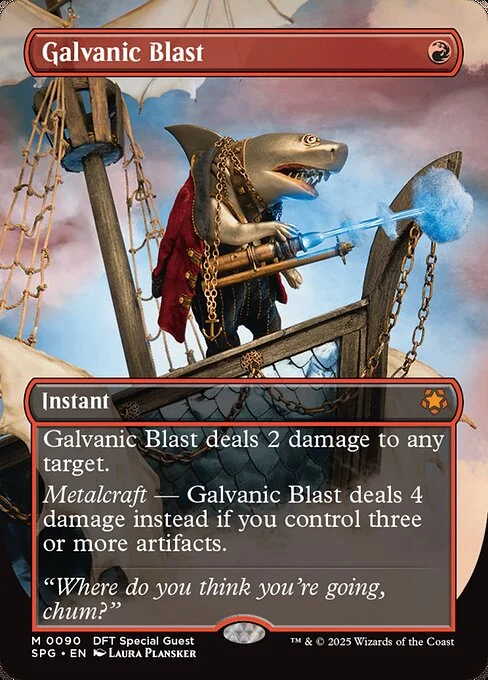 Galvanic Blast, carta Magic di tipo Instant illustrata da Laura Plansker