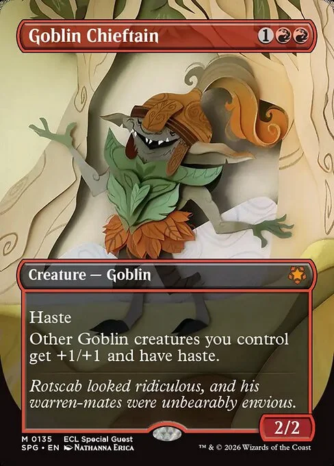 Goblin Chieftain, carta Magic di tipo Creature — Goblin illustrata da Nathanna Erica