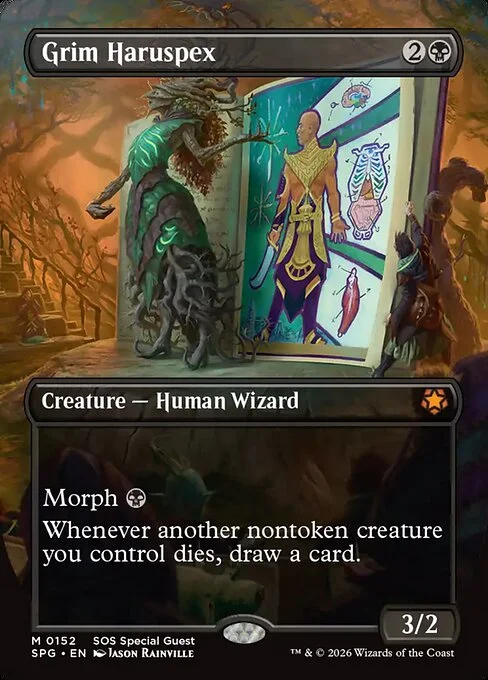 Grim Haruspex, carta Magic di tipo Creature — Human Wizard illustrata da Jason Rainville